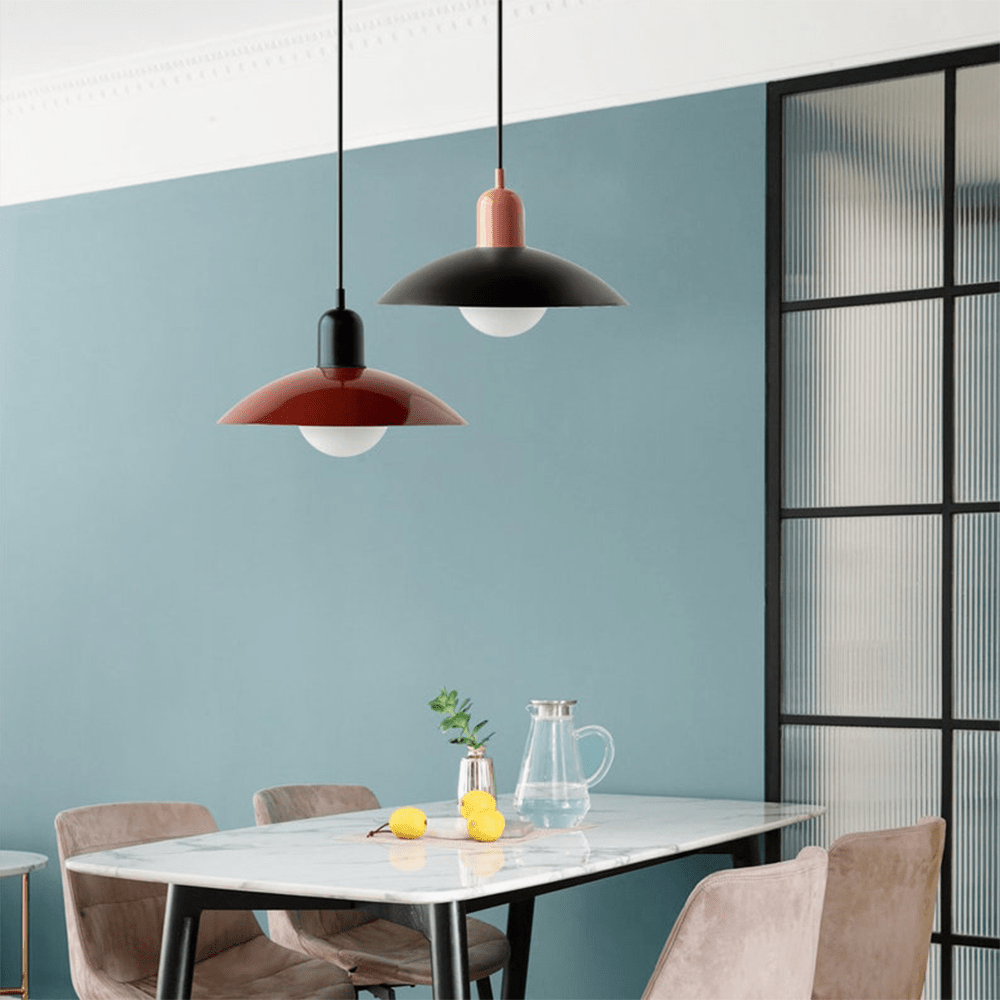 Suspension Macaron Bauhaus | Dôme coloré Ø 32 cm
