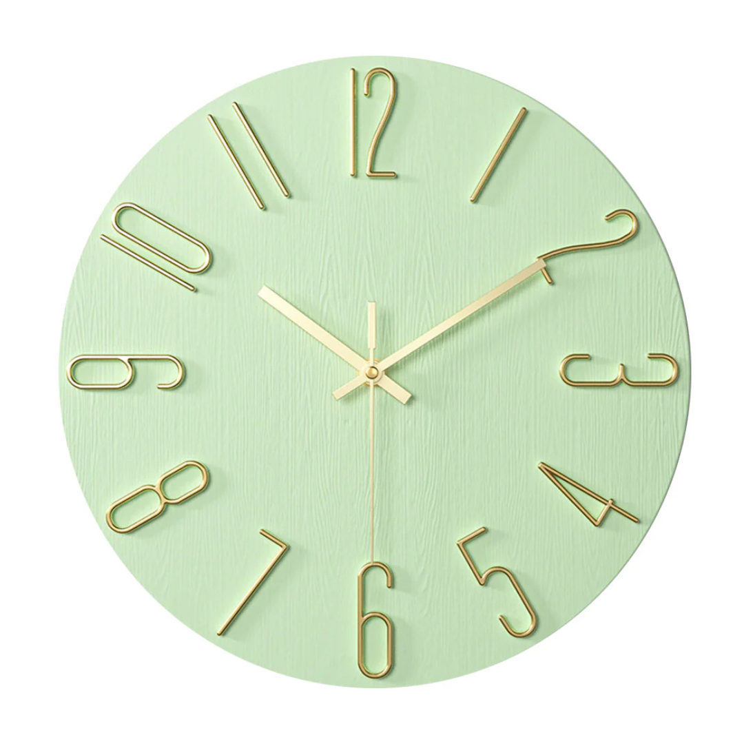 Horloge murale Noble | Minimaliste dorée, Ø 30 cm