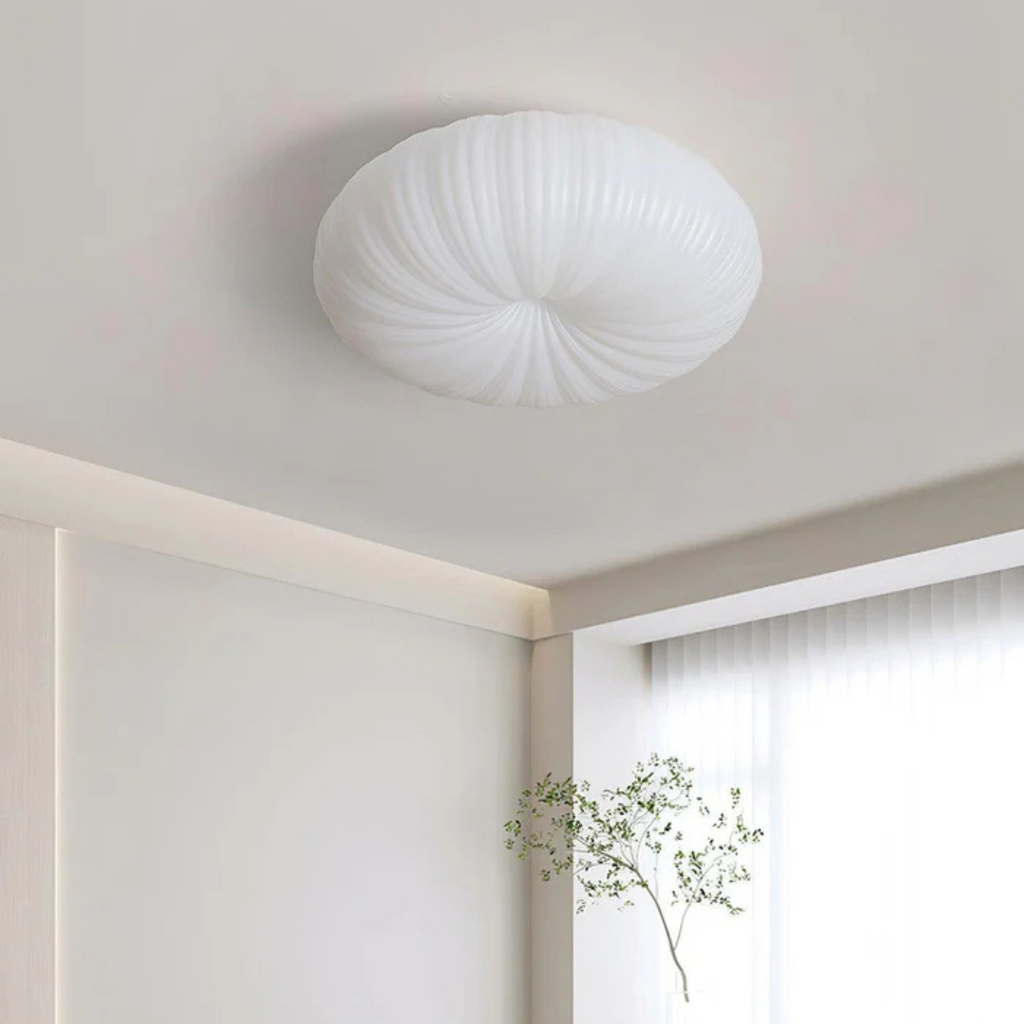 Plafonnier Olara | LED intégrée, abat-jour plissé Ø45 ou Ø55