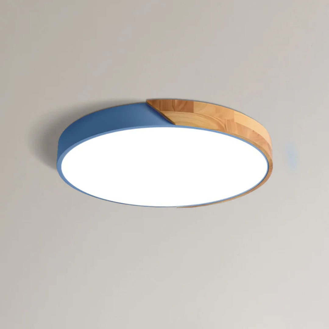 Plafonnier LED nordique en bois | 3 tailles, 6 coloris