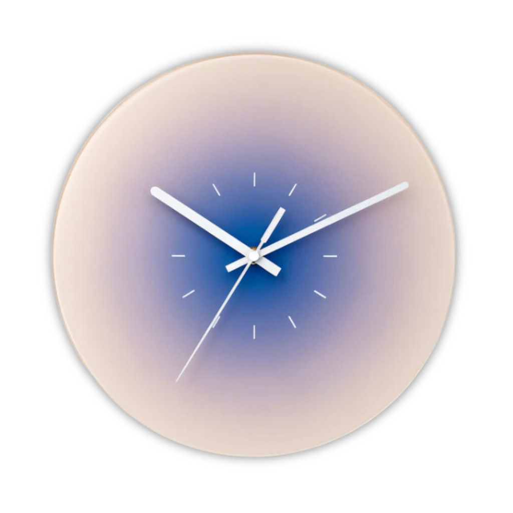 Horloge murale Sunset | Verre trempé dégradé, Ø 30 cm