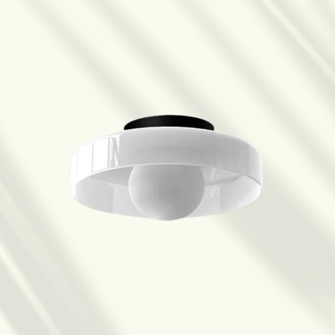 Plafonnier LED Veyro | Verre Ø25 cm, 6 coloris