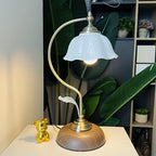 Lampe à poser col de cygne | Laiton ancien vintage, USB
