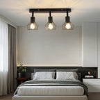 Plafonnier 3 spots orientables | Métal noir industriel