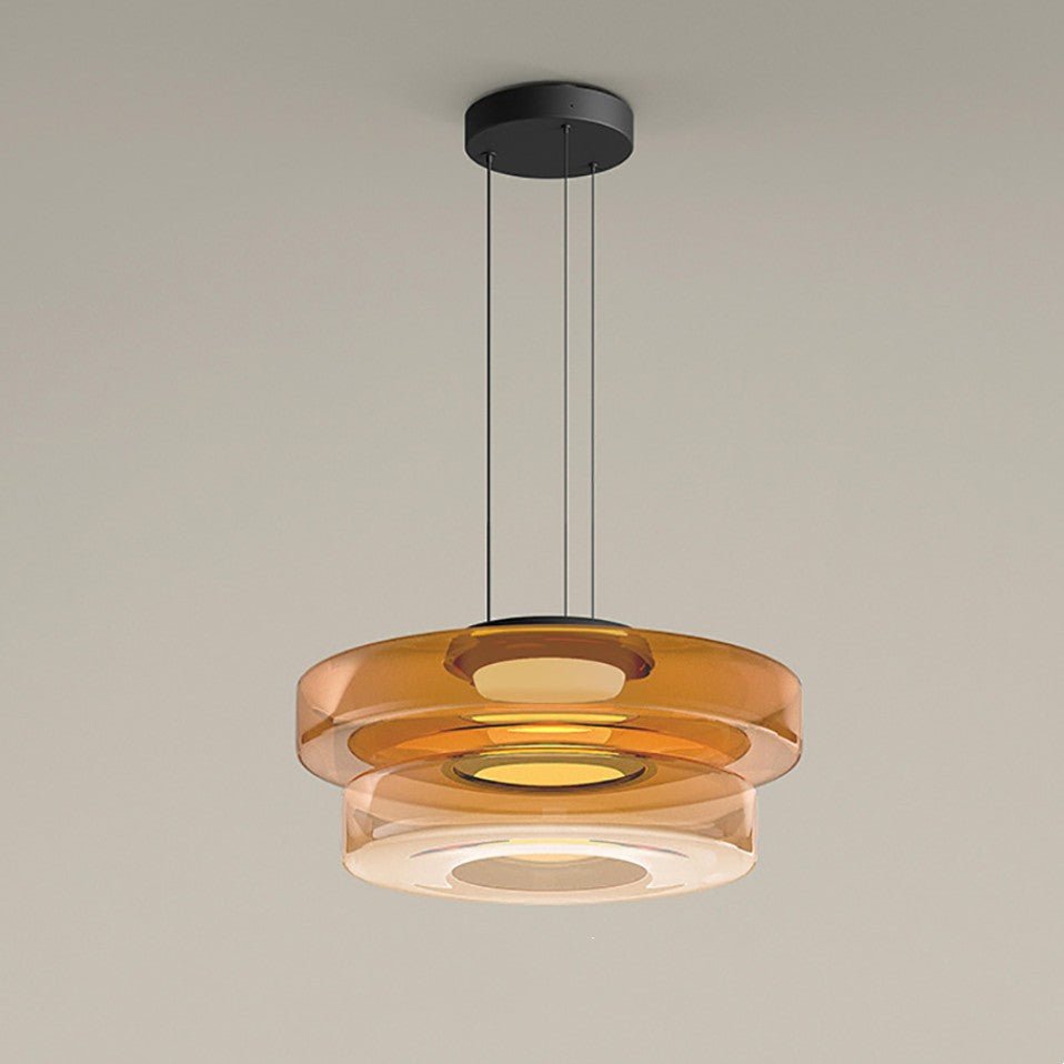 Suspension Bauhaus en verre | Suspension LED à étages, 6 tailles