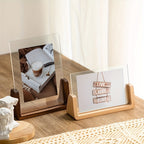 Cadre photo en U acrylique et bois | Format 6 pouces