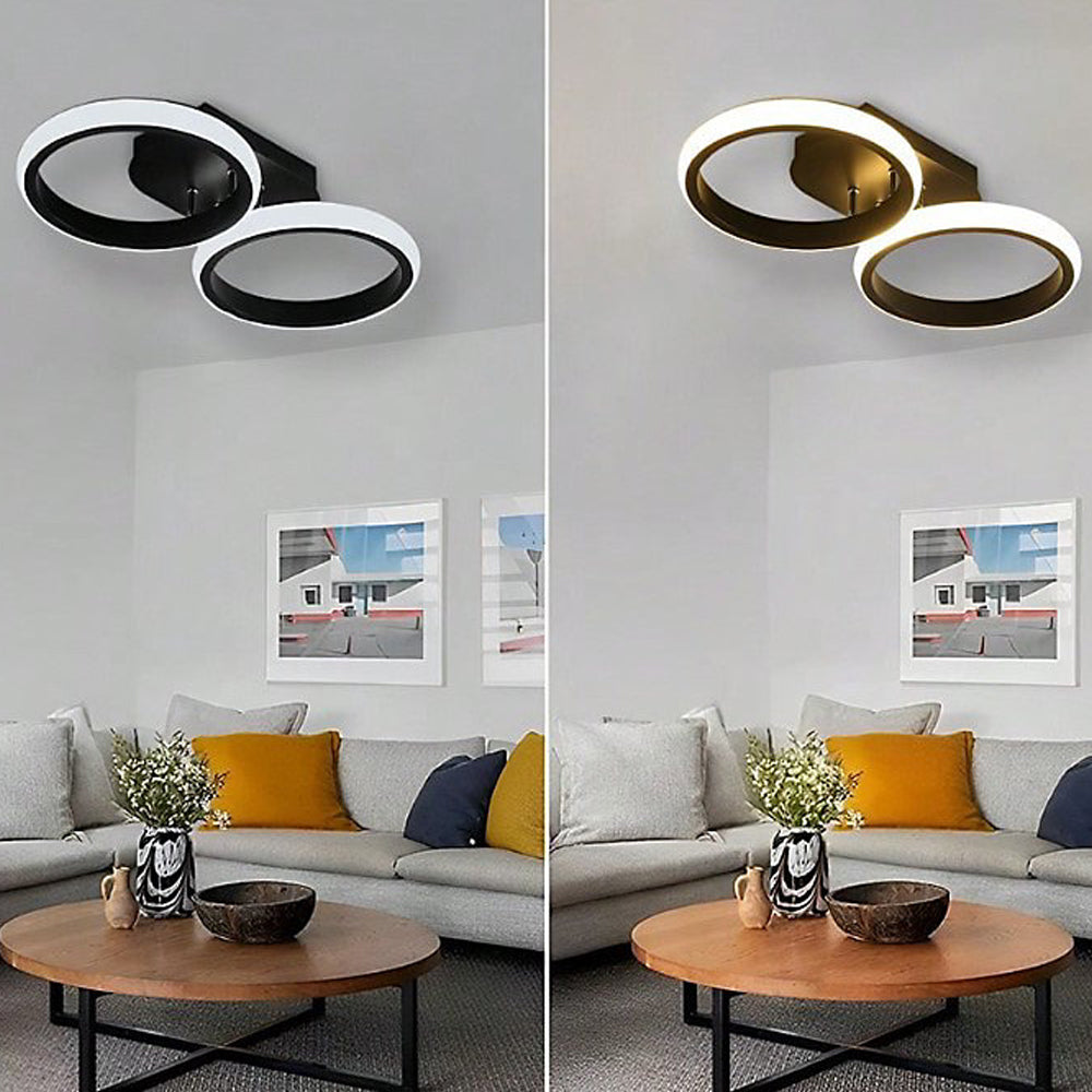 Plafonnier LED à anneaux | Design contemporain épuré