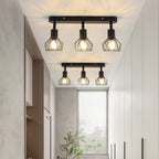 Plafonnier 3 spots orientables | Métal noir industriel