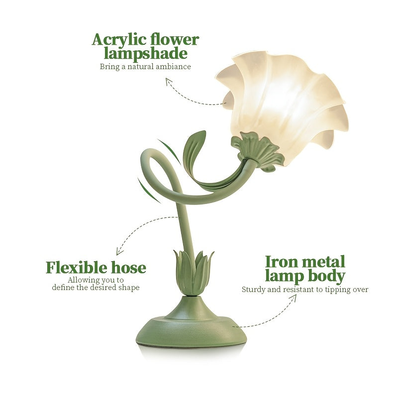 Lampe à poser Fleur | Alimentation USB, H 50 cm