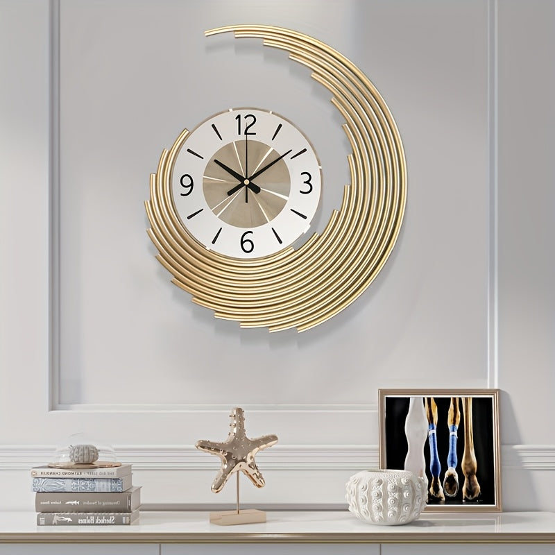 Horloge murale 3D en métal | Quartz silencieux, 2 tailles