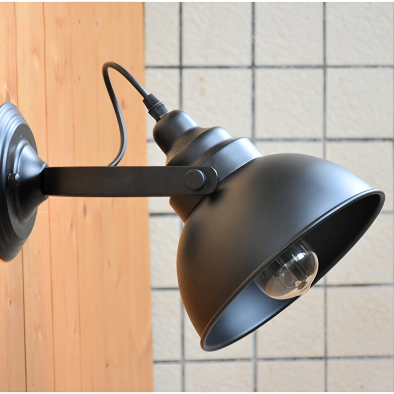 Applique murale industrielle | Métal noir, bras orientable