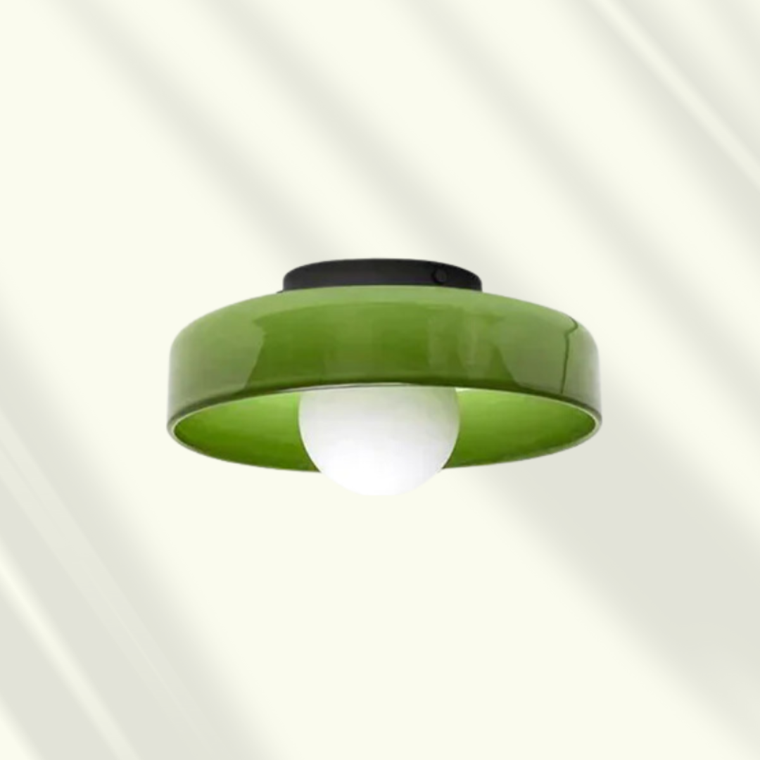 Plafonnier LED Veyro | Verre Ø25 cm, 6 coloris