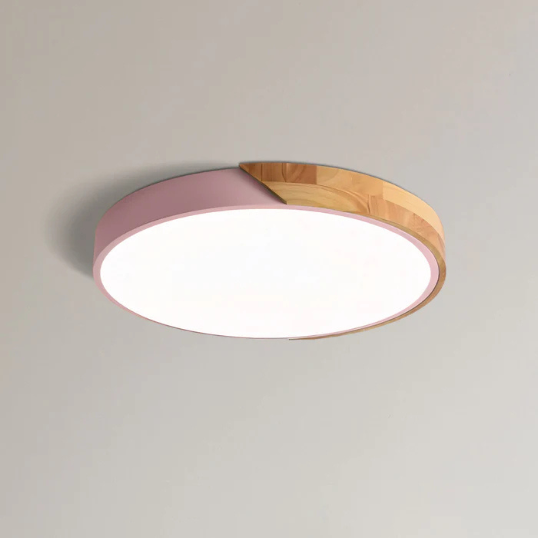 Plafonnier LED nordique en bois | 3 tailles, 6 coloris