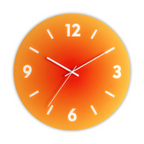 Horloge murale Sunset | Verre trempé dégradé, Ø 30 cm
