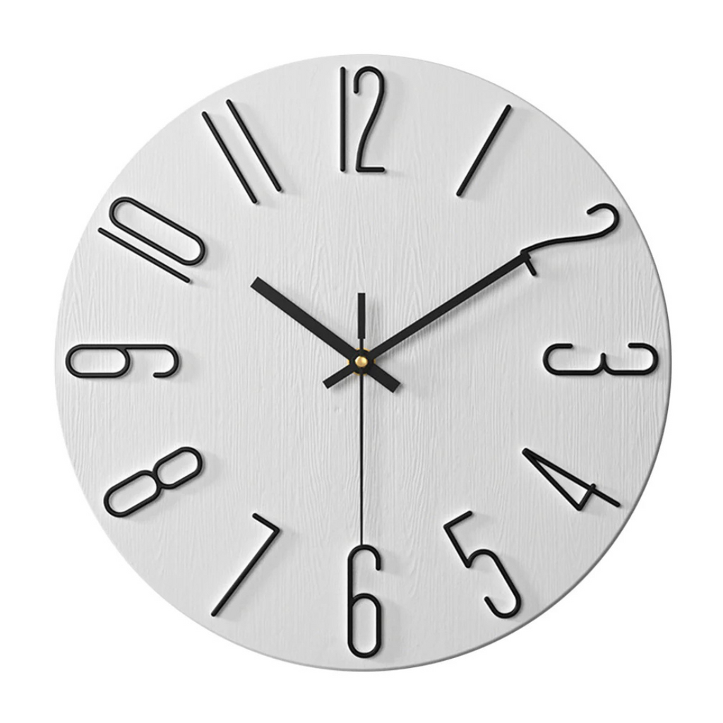 Horloge murale Noble | Minimaliste dorée, Ø 30 cm