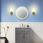 Applique murale globe en verre | Métal poli G9, 2 coloris