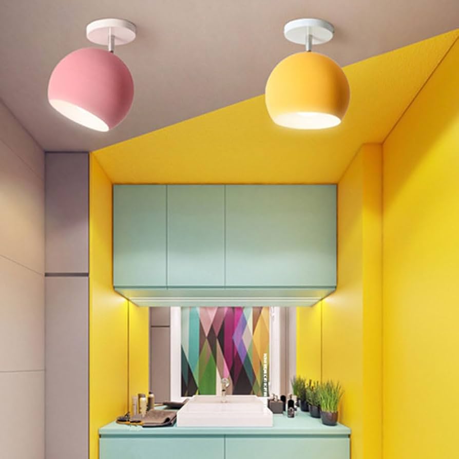 Plafonnier nordique Macaron | Aluminium rond, 5 coloris