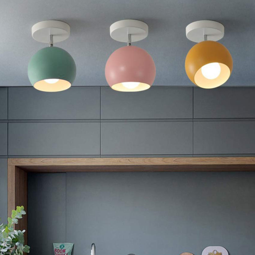 Plafonnier nordique Macaron | Aluminium rond, 5 coloris