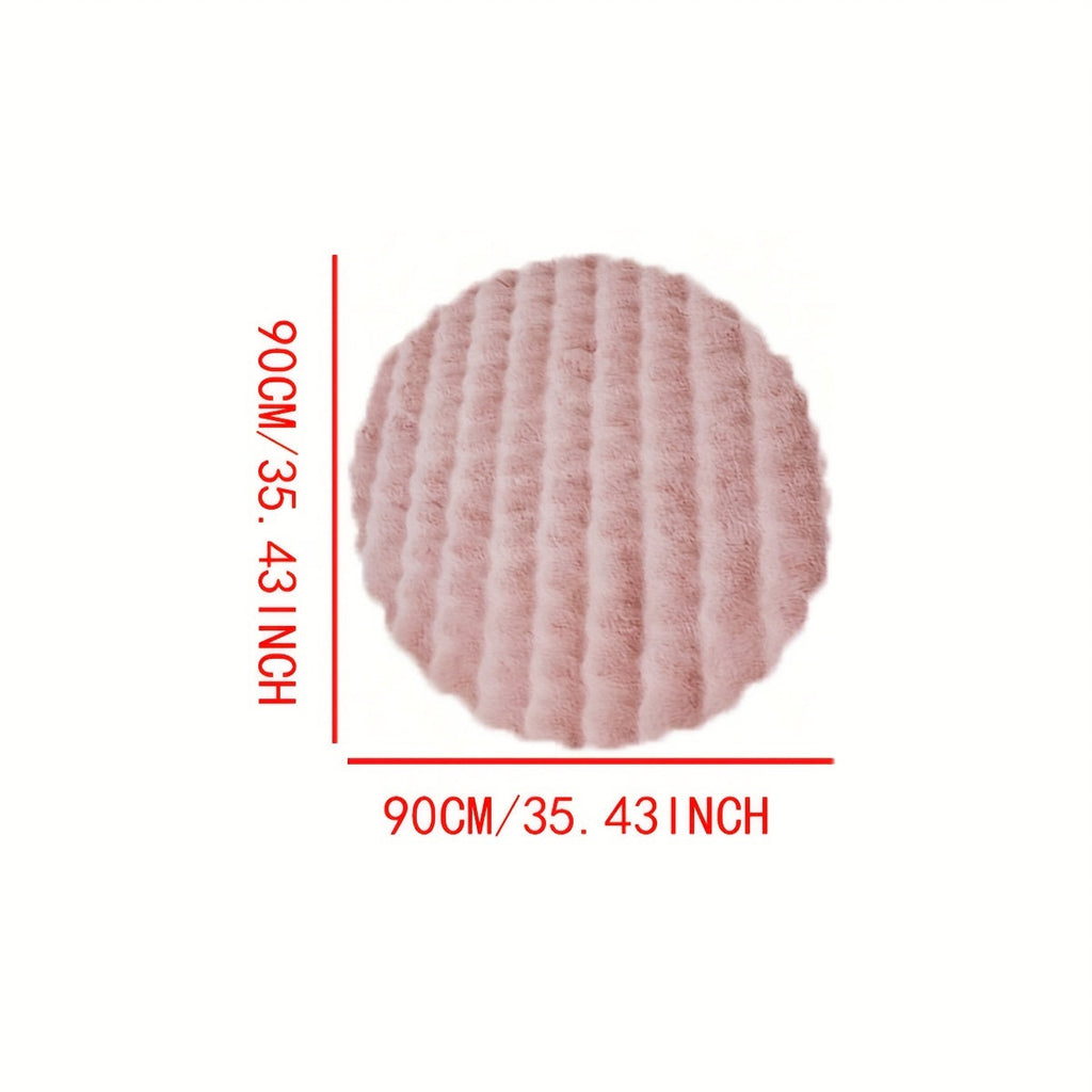 Tapis rond Cloud Comfort | Moelleux à effet bulles, 90 cm