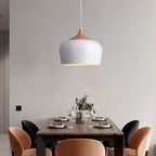 Suspension scandinave | Fer et effet bois, Ø 30 cm