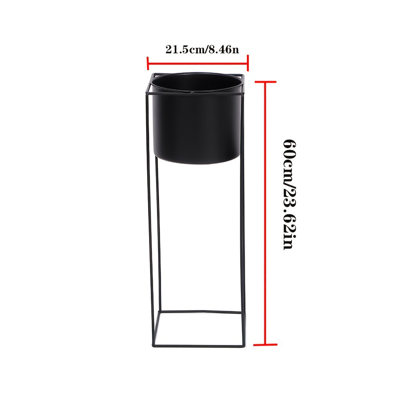Support à plantes en métal noir | 40 ou 60 cm de hauteur