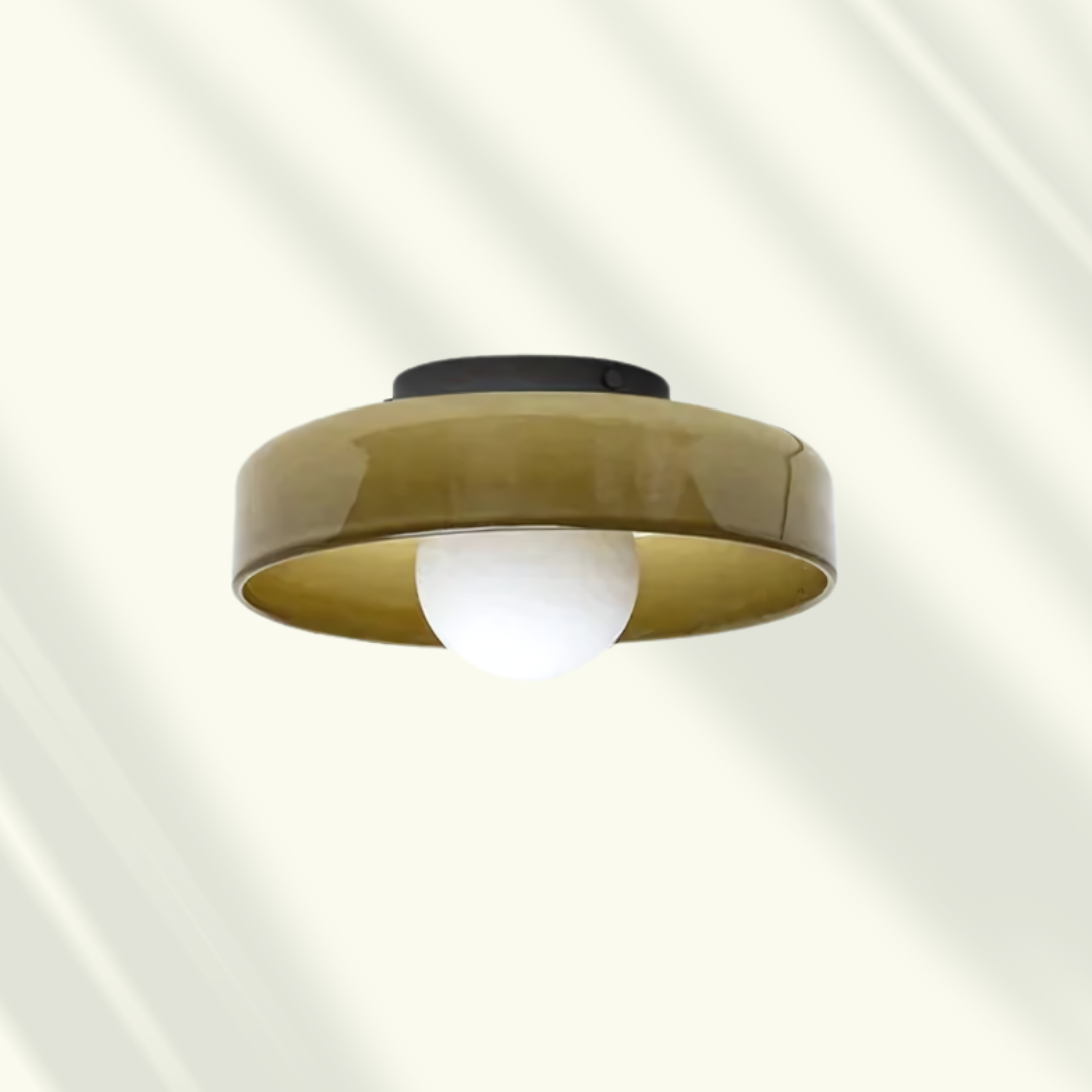 Plafonnier LED Veyro | Verre Ø25 cm, 6 coloris