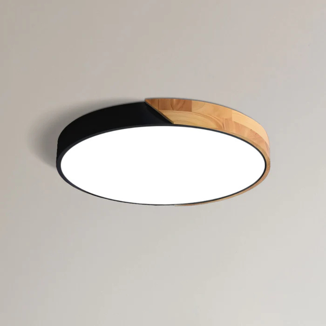 Plafonnier LED nordique en bois | 3 tailles, 6 coloris