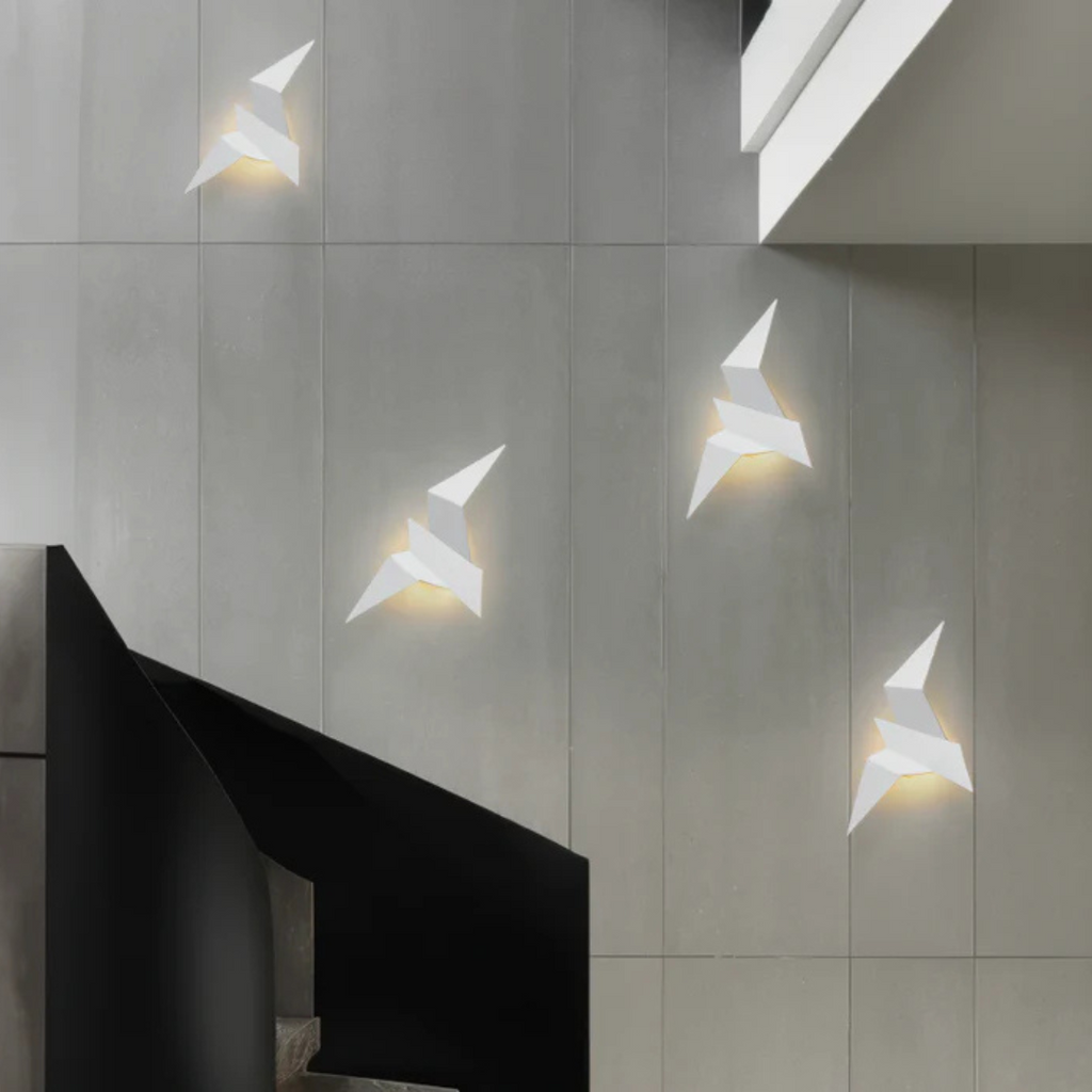 Applique murale Origami | LED blanc chaud, 16 × 33 cm