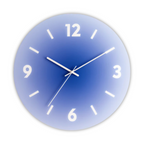 Horloge murale Sunset | Verre trempé dégradé, Ø 30 cm