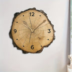 Horloge murale rondin de bois | Bois naturel, Ø 30 cm