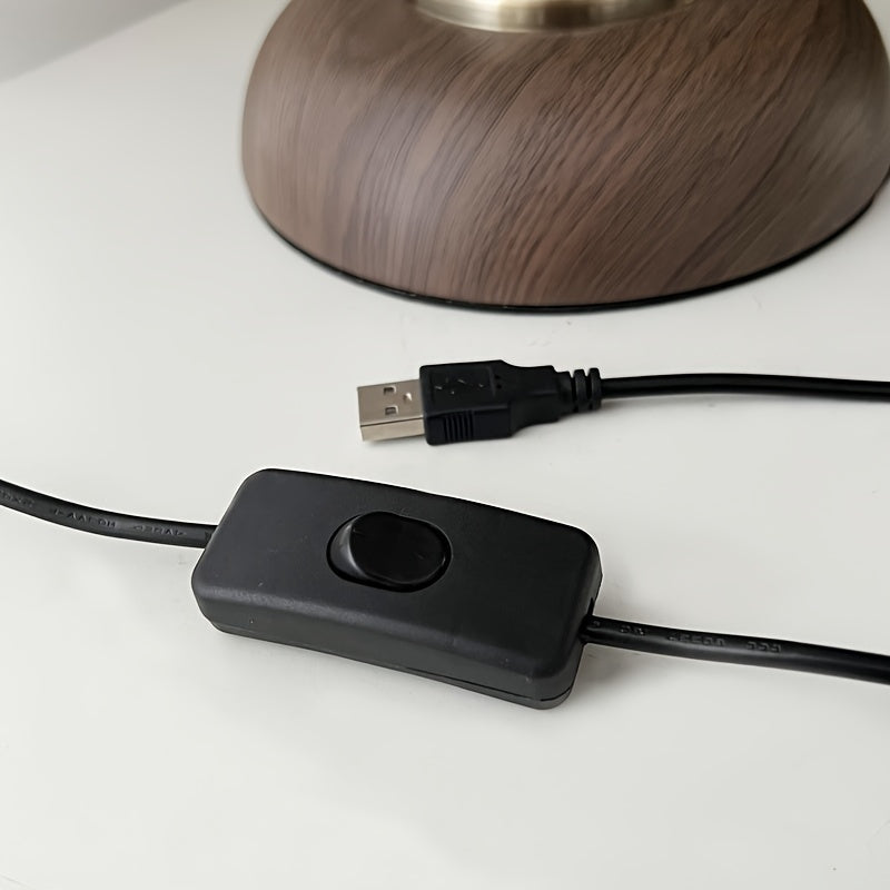 Lampe à poser col de cygne | Laiton ancien vintage, USB