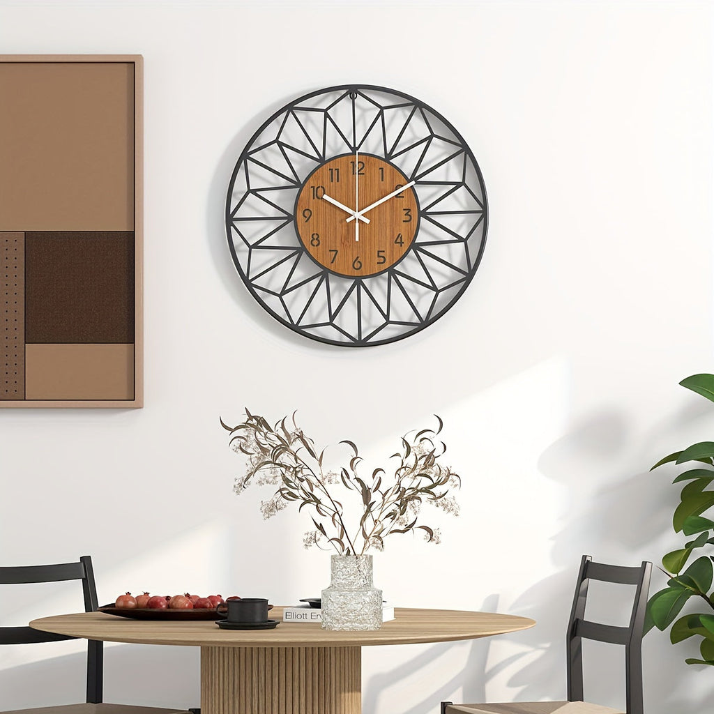 Horloge murale moderne | Cadran effet bois, 3 tailles