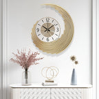 Horloge murale 3D en métal | Quartz silencieux, 2 tailles