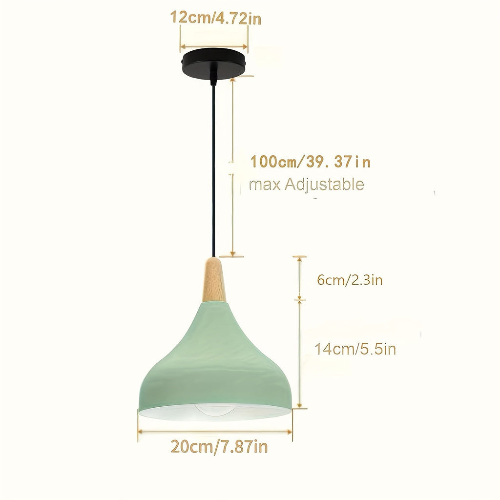 Suspension Goutte moderne | Métal et bois, 9 coloris