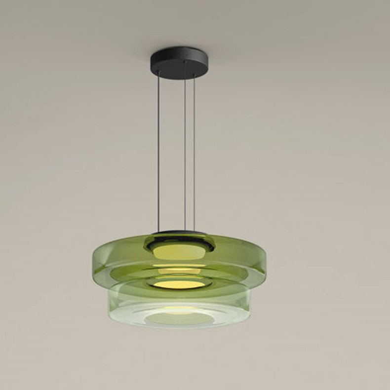 Suspension Bauhaus en verre | Suspension LED à étages, 6 tailles