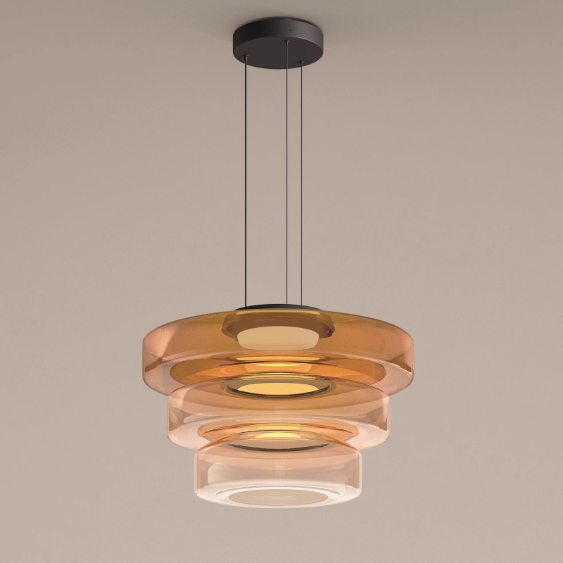Suspension en verre Bauhaus | 3 diamètres, 3 teintes