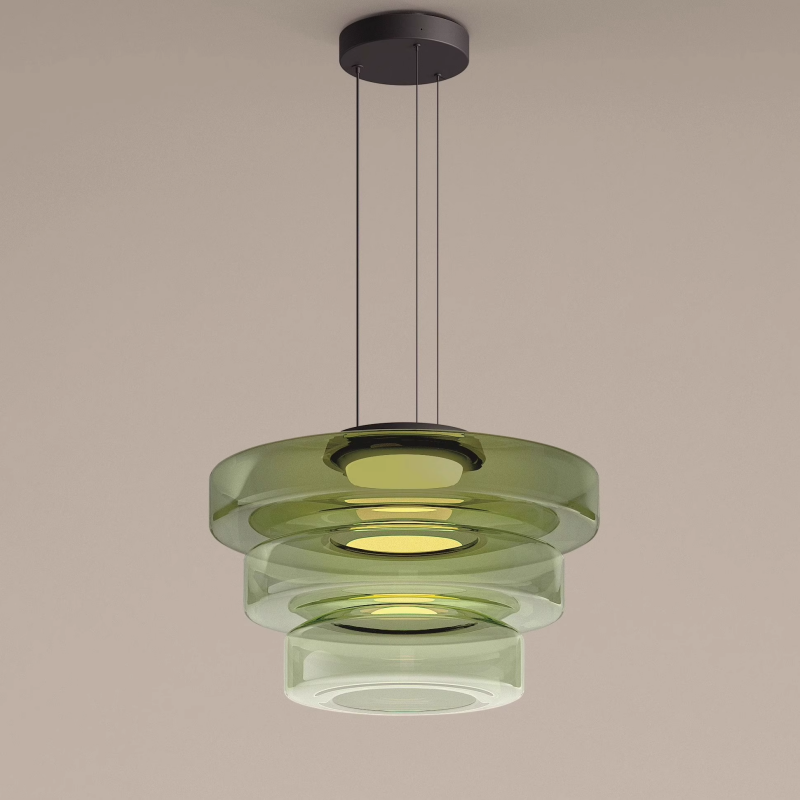 Suspension en verre Bauhaus | 3 diamètres, 3 teintes