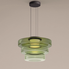 Suspension en verre Bauhaus | 3 diamètres, 3 teintes