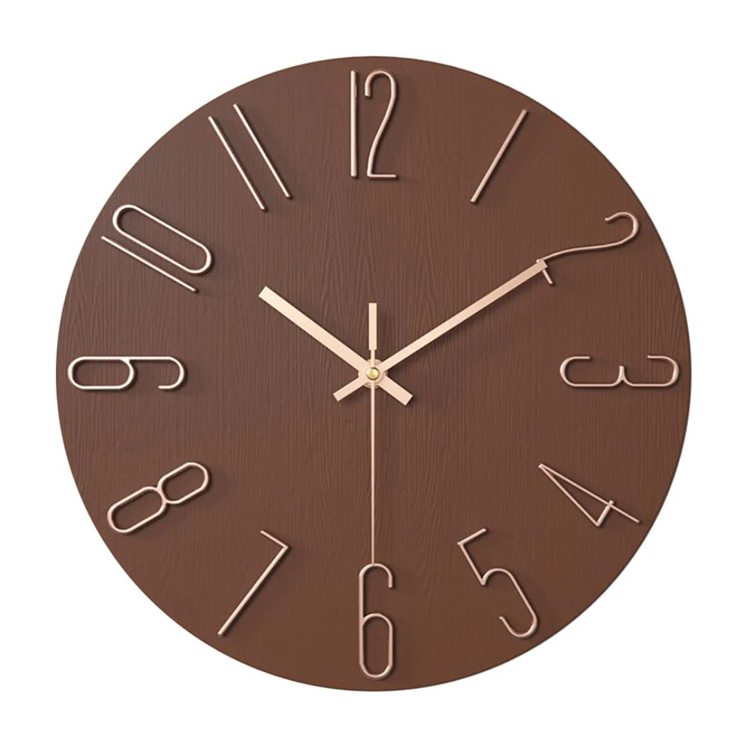 Horloge murale Noble | Minimaliste dorée, Ø 30 cm