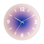 Horloge murale Sunset | Verre trempé dégradé, Ø 30 cm