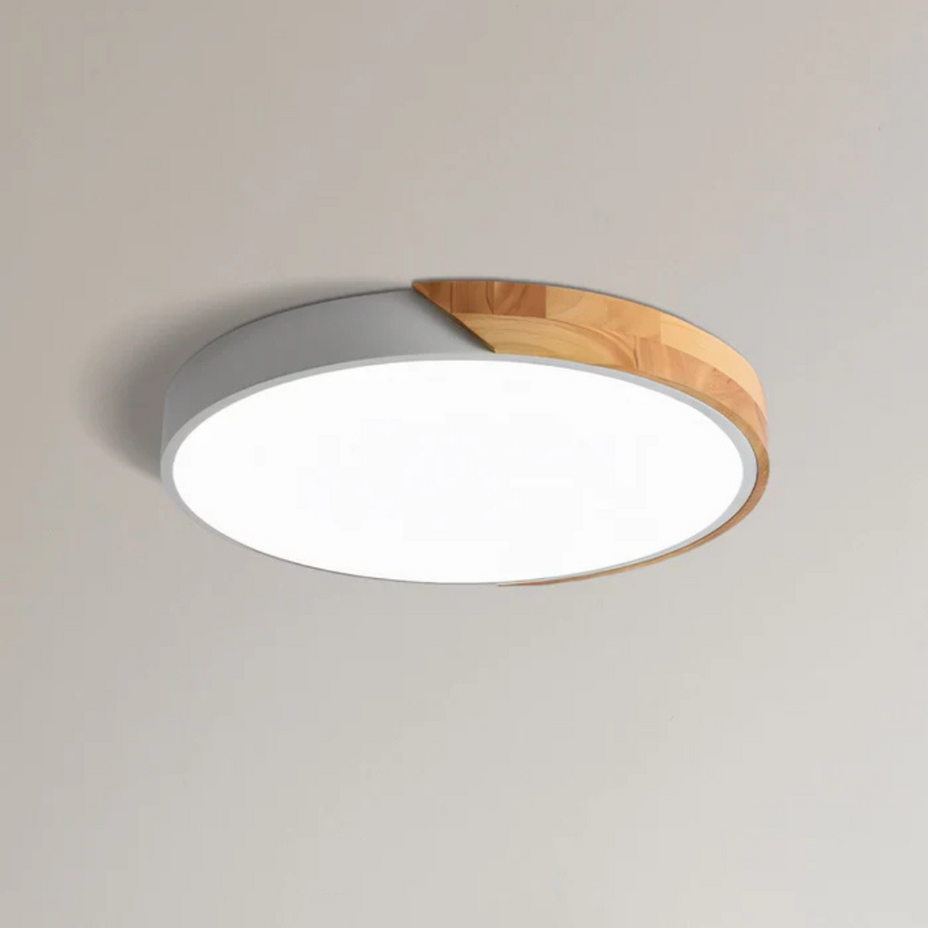 Plafonnier LED nordique en bois | 3 tailles, 6 coloris