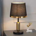 Lampe à poser vintage noir et or | Accent rétro 42 cm