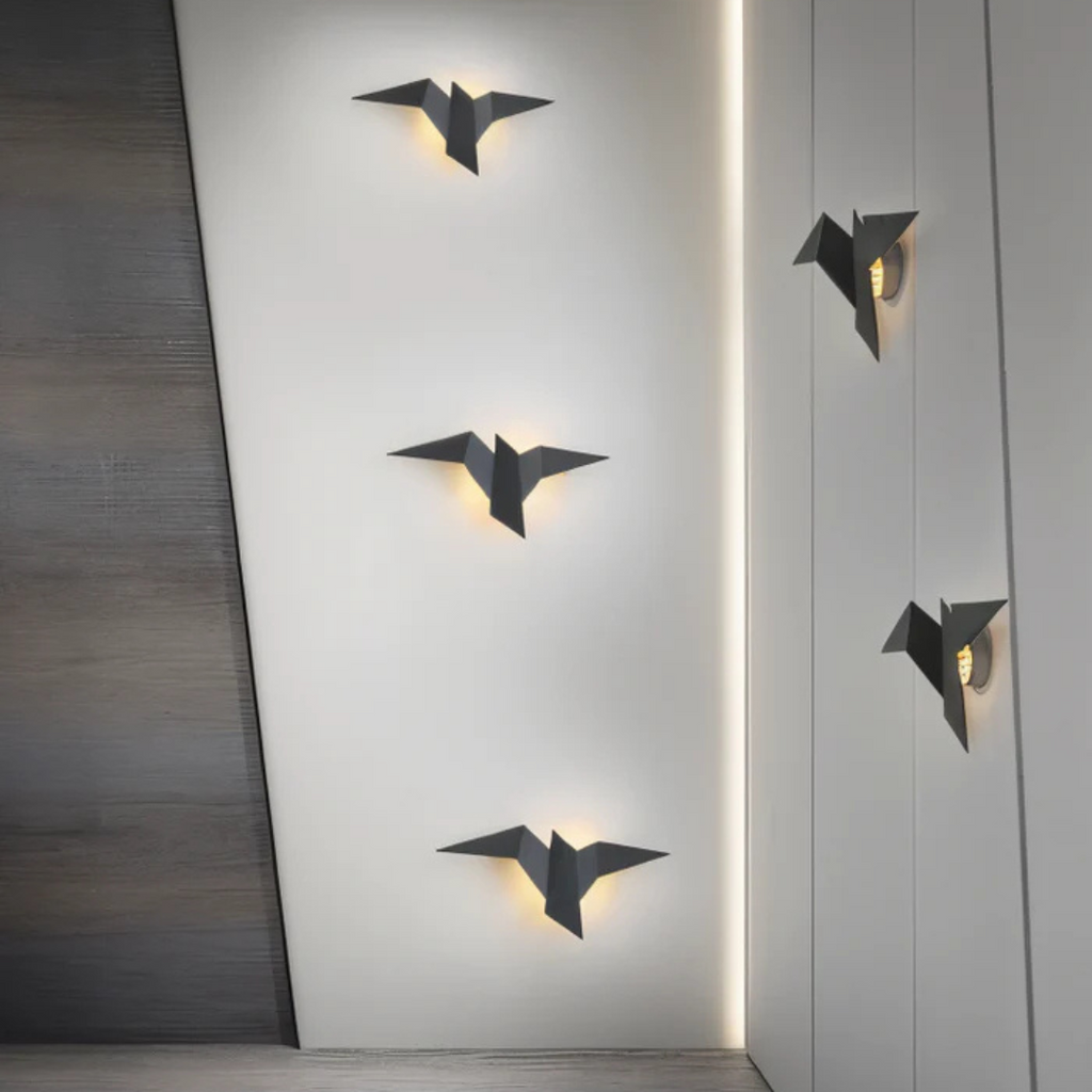 Applique murale Origami | LED blanc chaud, 16 × 33 cm