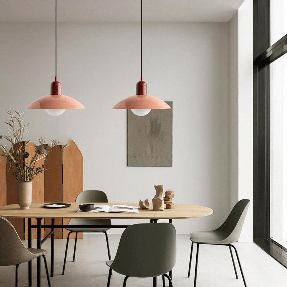 Suspension Macaron Bauhaus | Dôme coloré Ø 32 cm