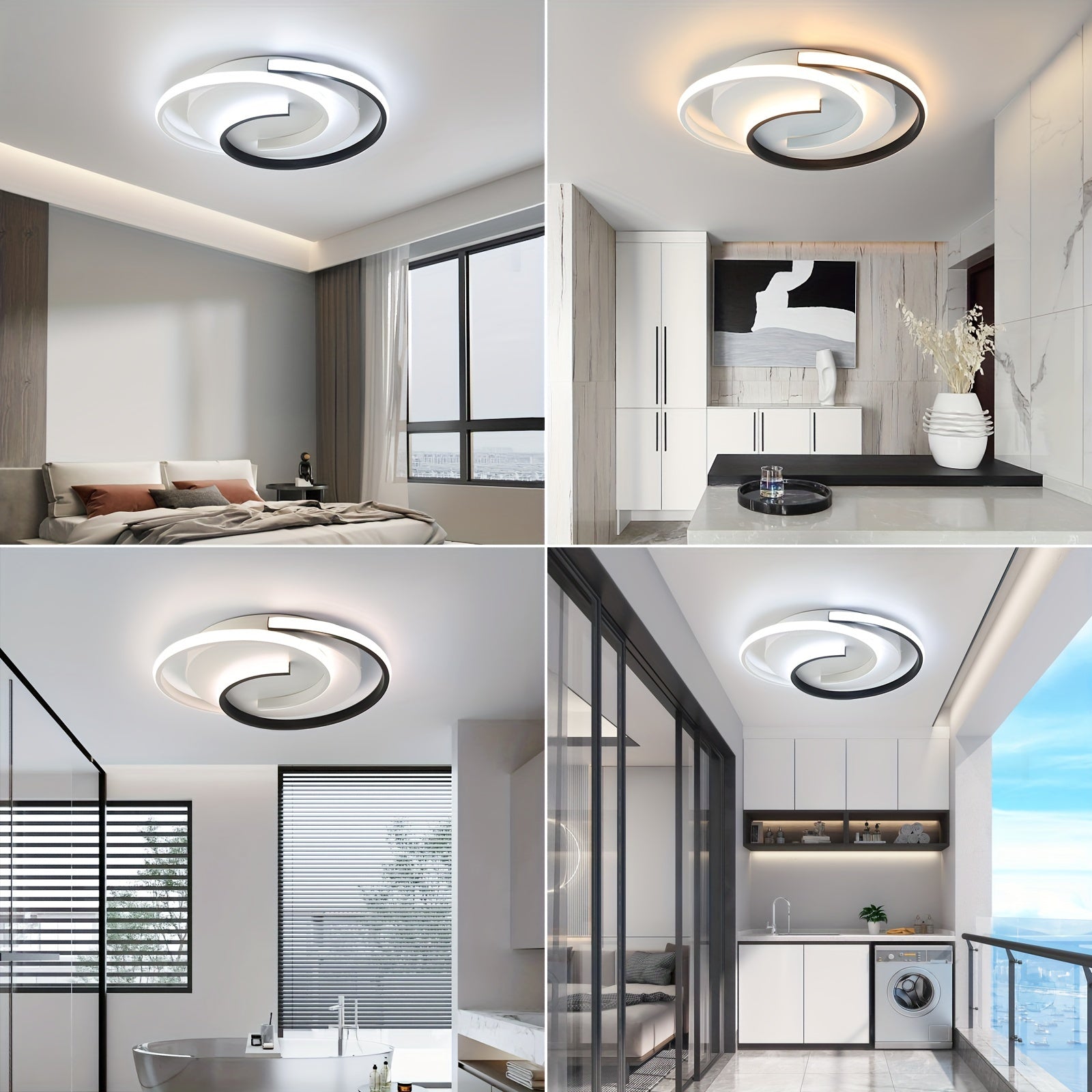 Plafonnier LED Spirale Ø 40 cm | 33 W, 3 teintes de blanc