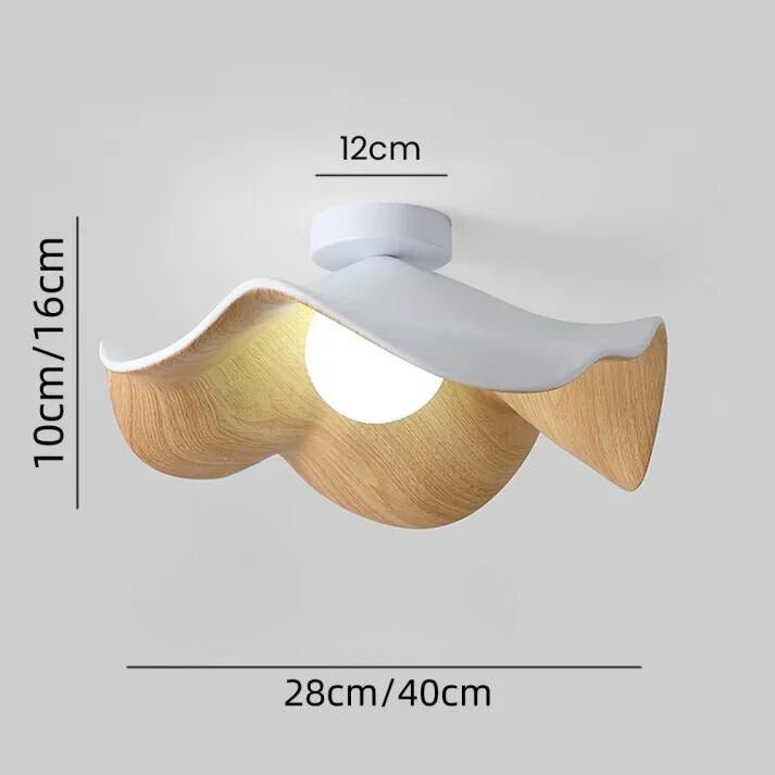 Plafonnier lotus scandinave | Ø 28 ou 40 cm, blanc ou noir