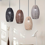 Abat-jour de suspension tressé | Corde naturelle, 4 coloris