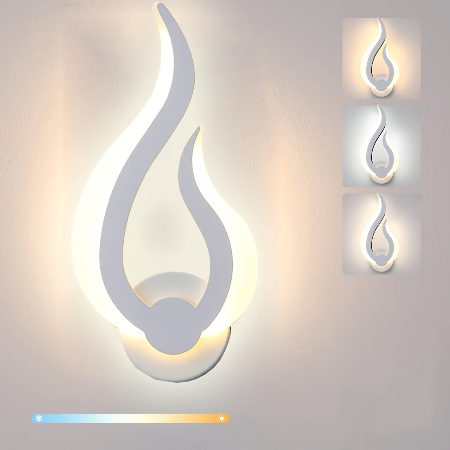 Applique murale LED flamme | 10 W blanc chaud 3000 K