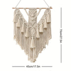 Tenture murale en macramé | Bohème, 70 × 45 cm