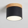 Plafonnier LED scandinave Macaron | Bois naturel, 7 coloris